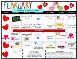 BPA of Orange 2021-2022 February Calendar