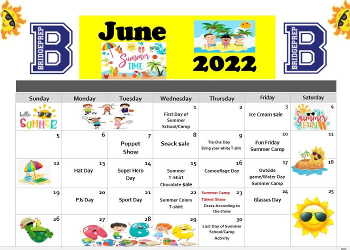 BPA of Orange 2021-2022 June Calendar - News and Announcements -