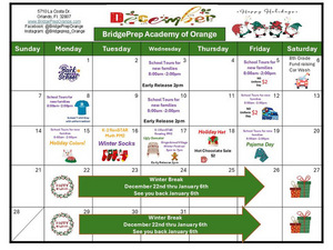 December  2025 Activity Calendar✨