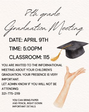 8th Grade Graduation Meeting 