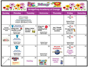✨May 2026 Activity Calendar ✨